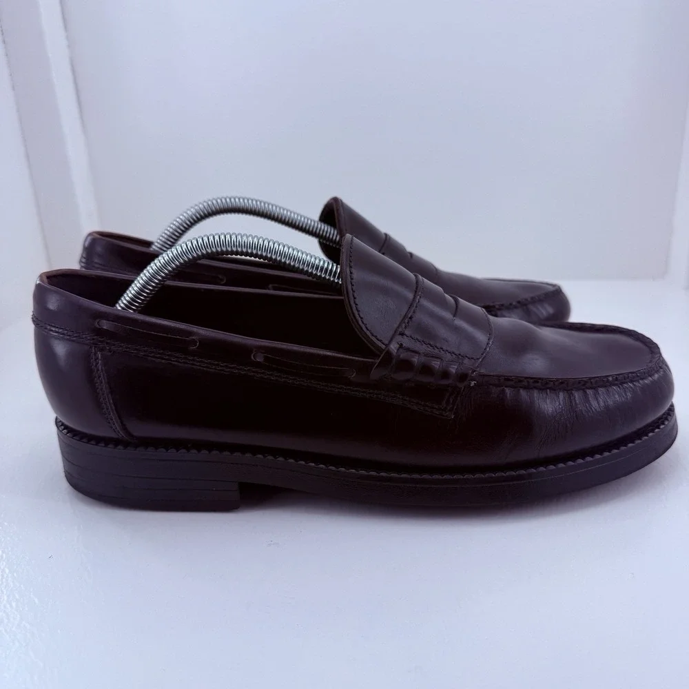 G.H. Bass Weejuns Mens 10D Burgundy Oxblood Leather Penny Loafers Moc Toe